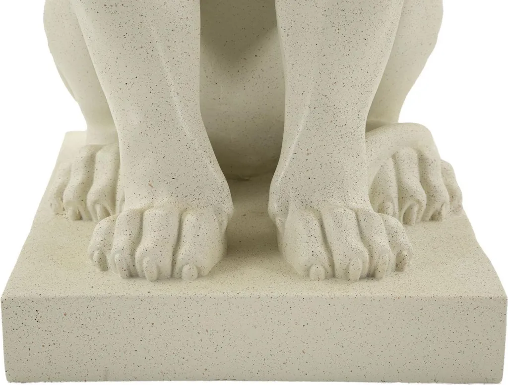 Décoration Design Lion Mauro Ferretti Crème 40 cm - Idée Cadeau Maison - 6