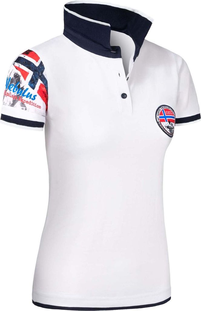 Nebulus Poloshirt PARAS Damen, Shirt, Sweatshirt, Polo, P4017 - Damen, weiß-navy, L/40