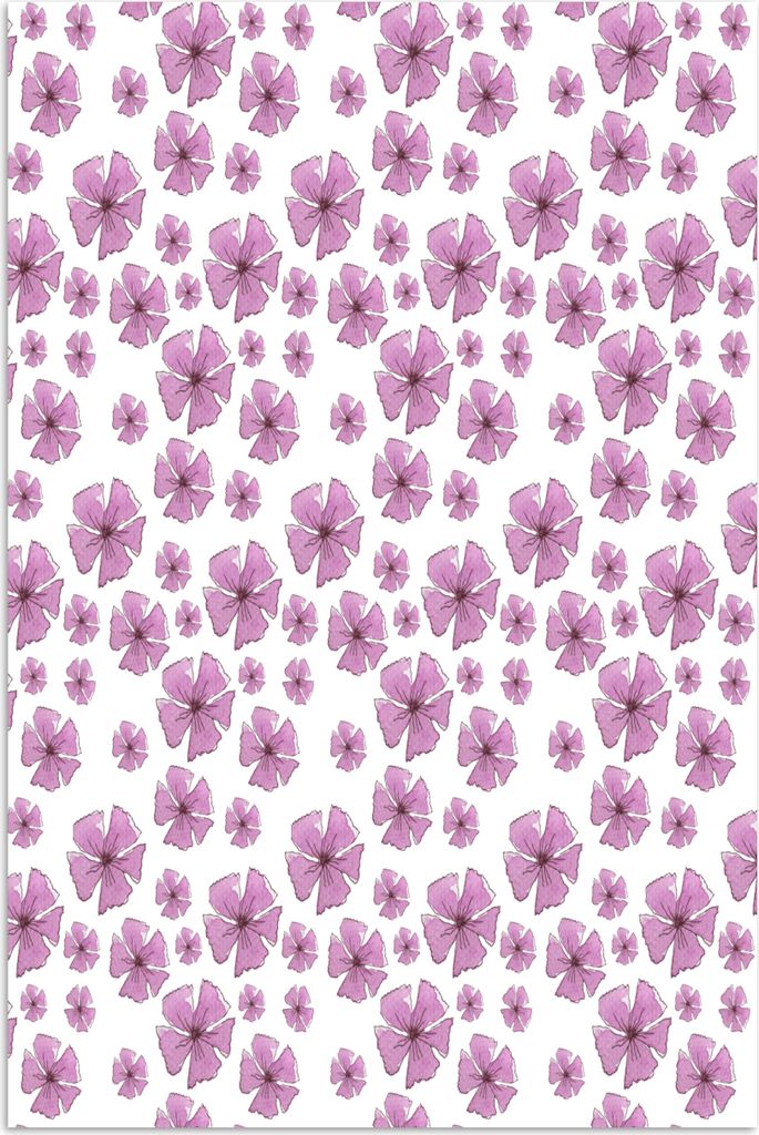 MuchoWow Poster Blumen - Sakura - Muster 80x120 cm - Papierdruck