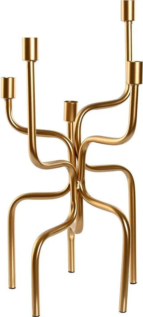 Candeliere Home ESPRIT Oro Metallo 25x51cm | Candelabro Design Lusso