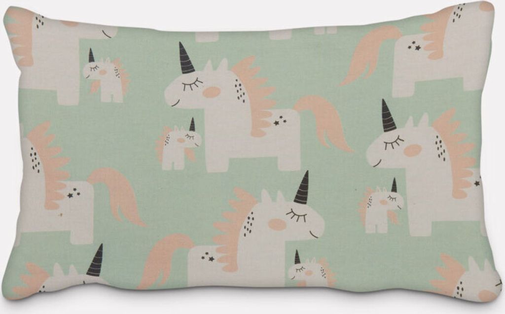 SCHÖNER LEBEN. Kissenhülle Einhörner mint weiß rosa div. Größen Größe 30x50cm (HxB) 30x50cm (HxB) Größe