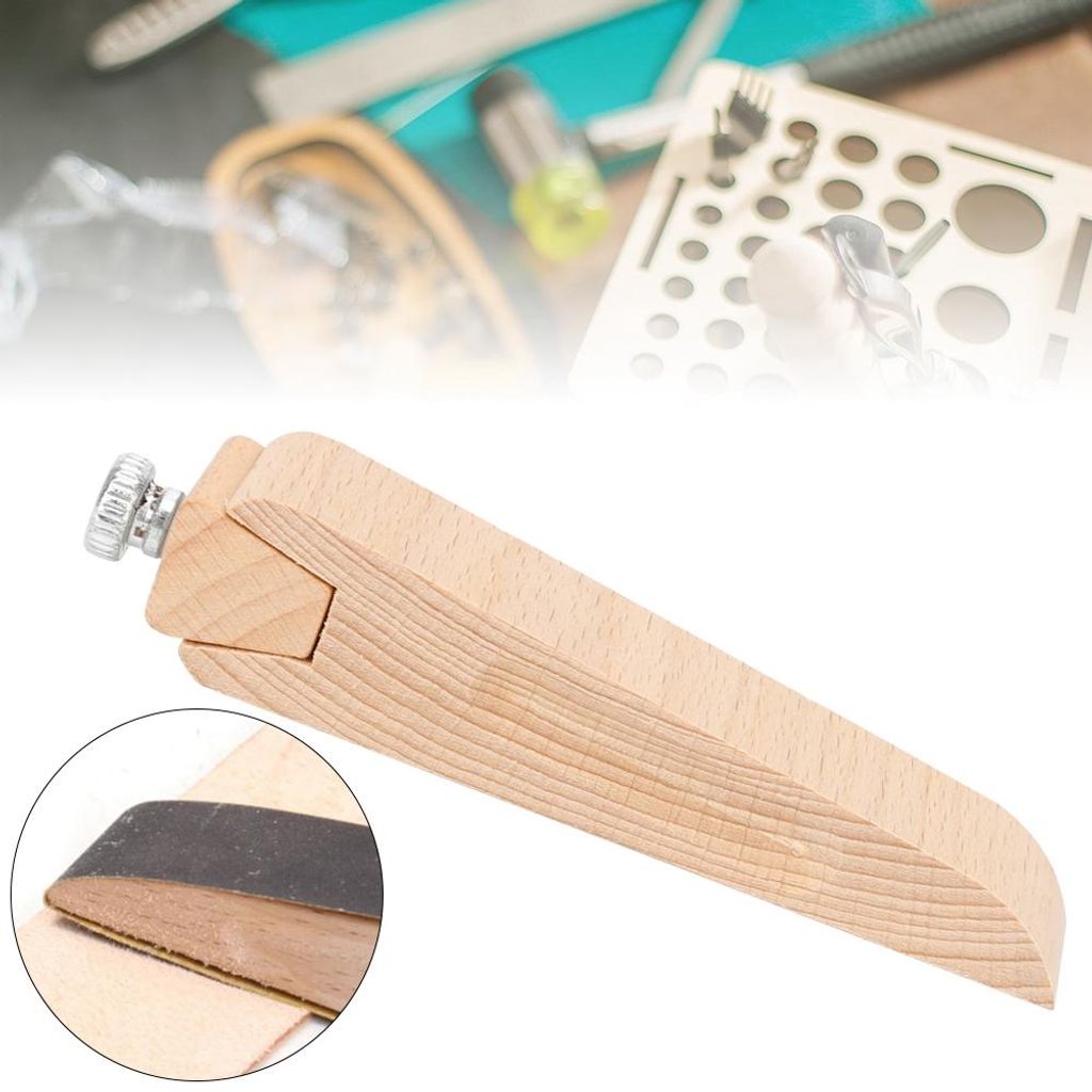 Manueller Leder-Holz-Schleifpapierblock, handgefertigt, DIY-Schleifen (Schleifpapier)