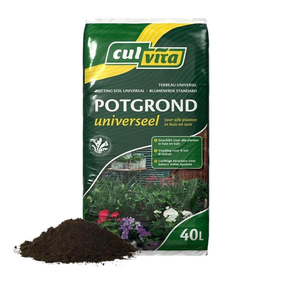Culvita Universal-Blumenerde inklusive 2 Monate Pflanzennahrung - Universal-Blumenerde für Zimmerpflanzen und Pflanzen im Freien