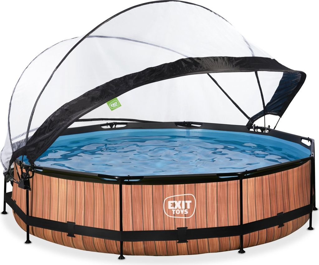 Piscina fuori terra EXIT Wood con struttura in legno, ø360, Immagine del prodotto 