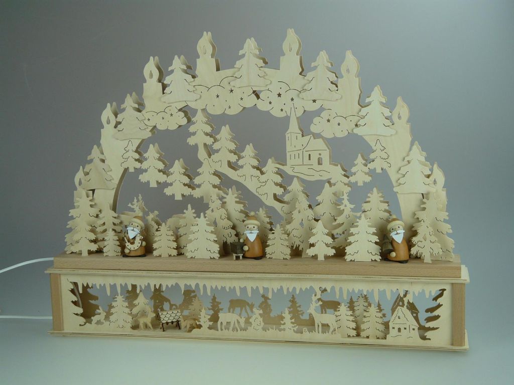 Original Erzgebirgischer Marken Schwibbogen Lichterbogen 70 x 53 cmK70-4_66