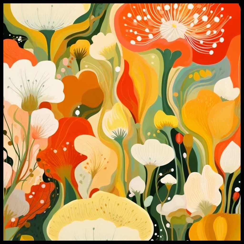 Plakat 70x70cm Blumenparadies