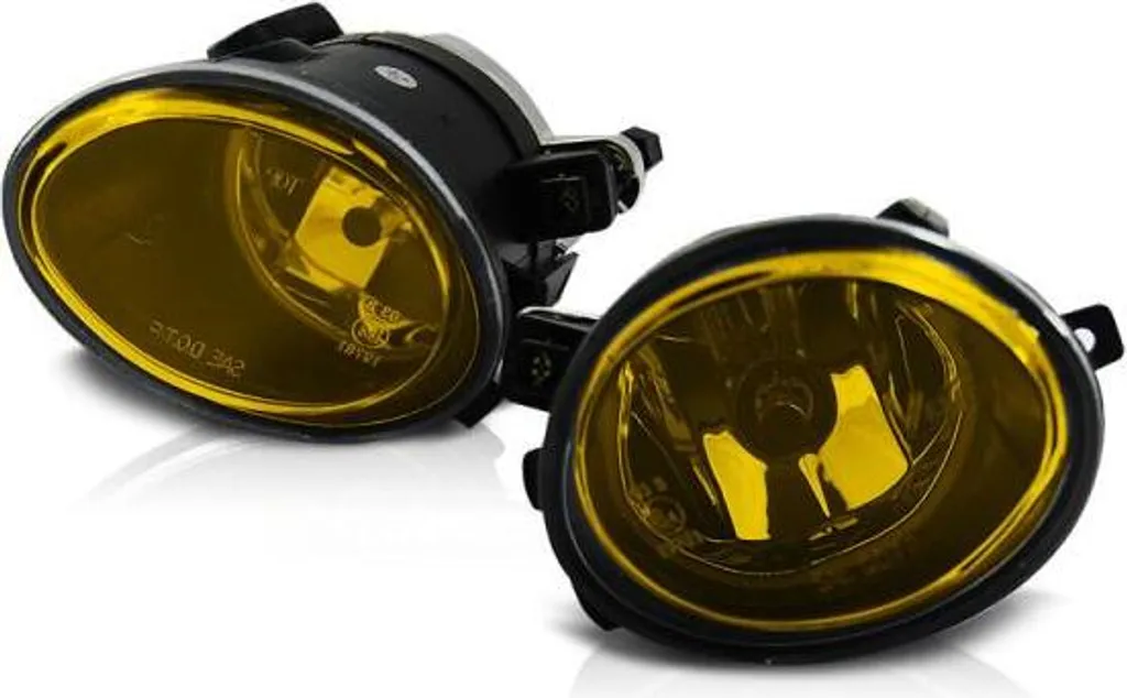 Paire d'optiques antibrouillard jaunes pour BMW E39 et E46 Phase 1