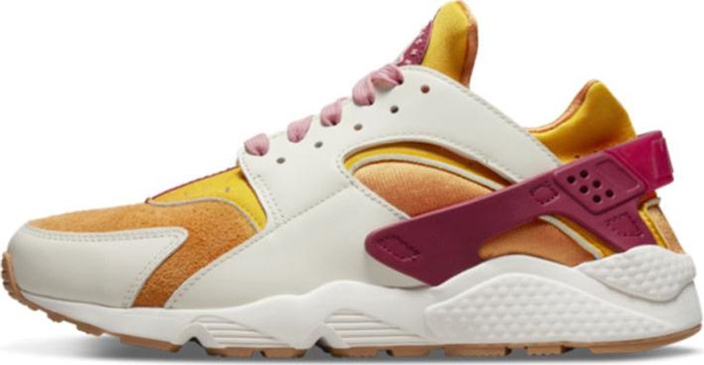 Nike - Damen - Air Huarache „Sunset“ Sneakers - Braun/Gelb/Rosa/Weiß - Gr. 35.5