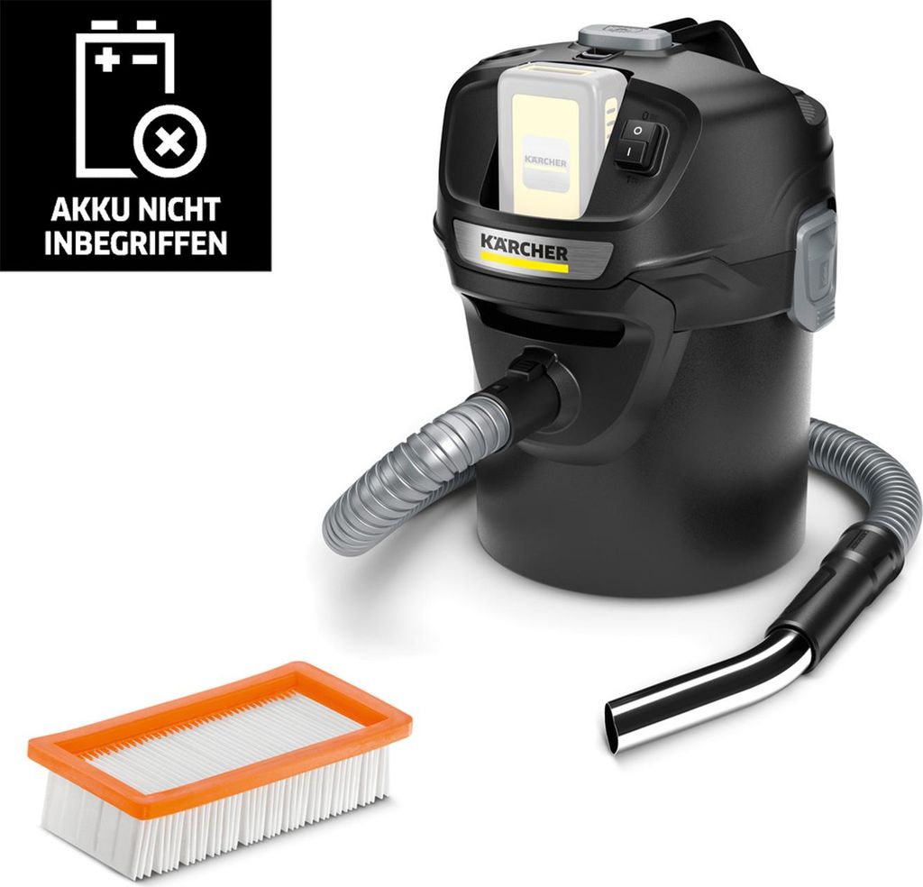 Kärcher Aschesauger AD 2 Battery, 18V Akku, ohne Akku, 14l, Produktbild 