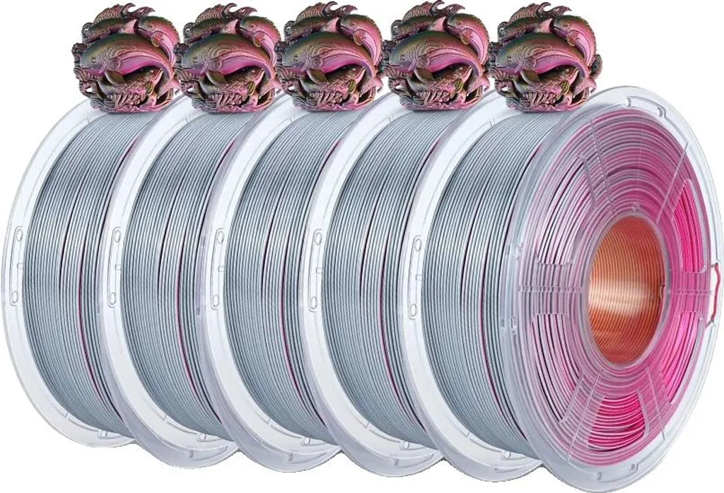 Filament 3D anti-bouchage quadrichromie brillant lot 5 coloris BKGYRDYL