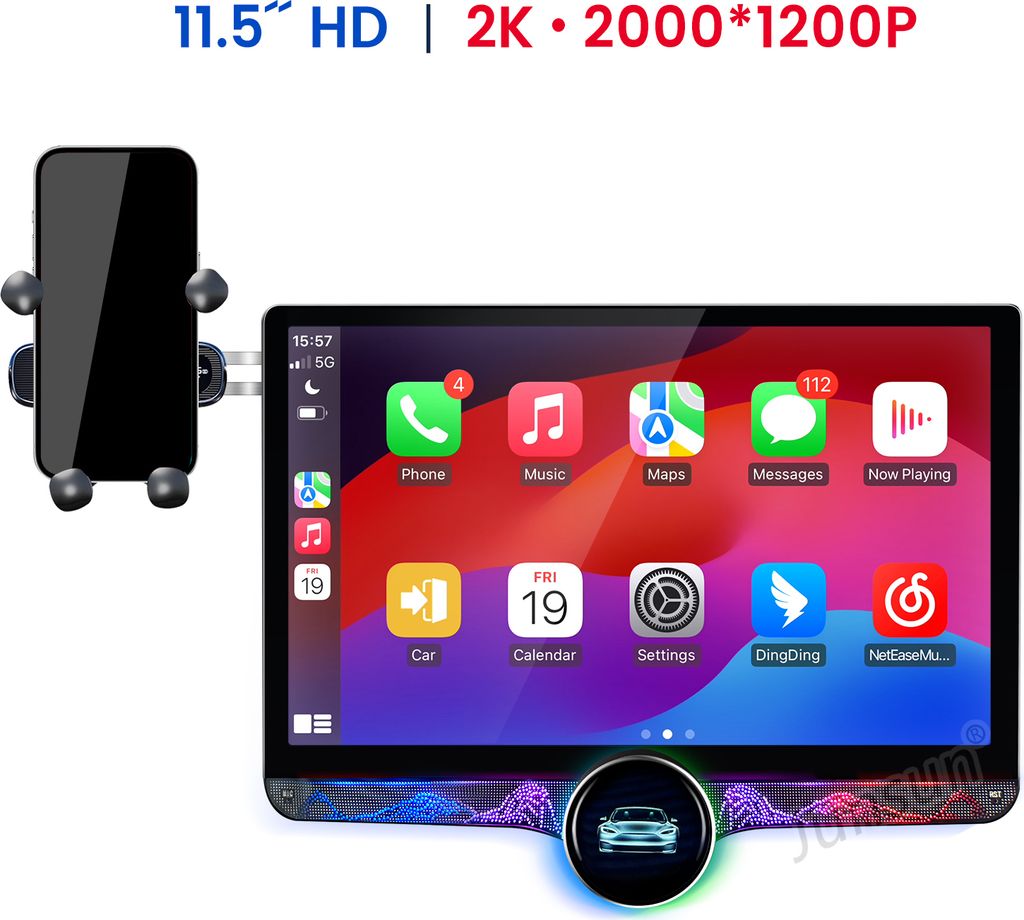 6+128G 11.5" Android 13 Autoradio GPS Navi Carplay Für Mercedes Benz ML/GL-Klasse W164 X164 2005-2012 WIFI 4G BT SWC DAB+ USB 8-Kern