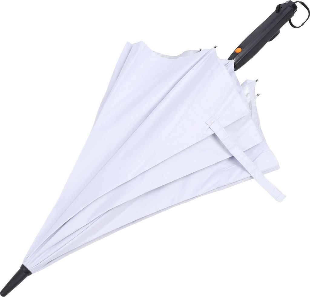 Sonnenschirm mit Ventilator und Nebelspray 3 in 1 Multifunktion 8 Rippen tragbare persönliche Kühlung Fan Regenschirm für Sommer Reisen Weiß Si...