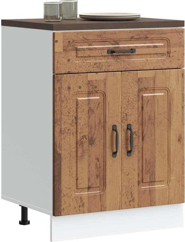 "im Angebot" Küchenunterschrank Kalmar Altholz-Optik Holzwerkstoff - Küchenschränke CC23932