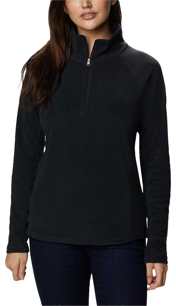 Columbia - "Glacial IV" Sweatshirt für Damen, Weiter Stehkragen, Raglanärmel GT24286 (38 DE) (Schwarz)