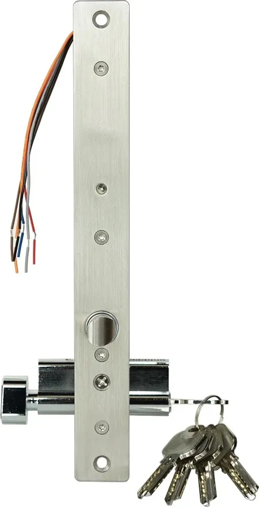 Serrure électrique à pêne avec indicateur LED et clé unique de secours