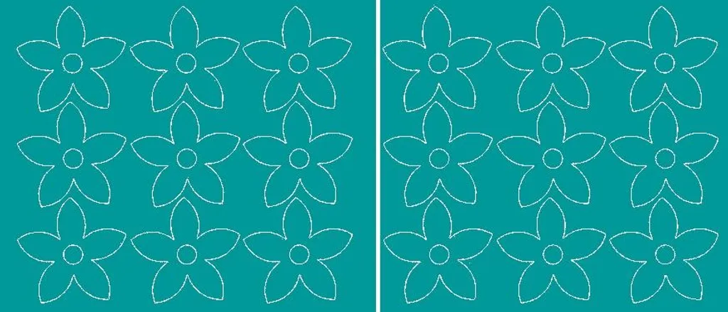 Wall Stickers Fiori 18 Pz Turchese - Adesivi Parete Moderni Opachi