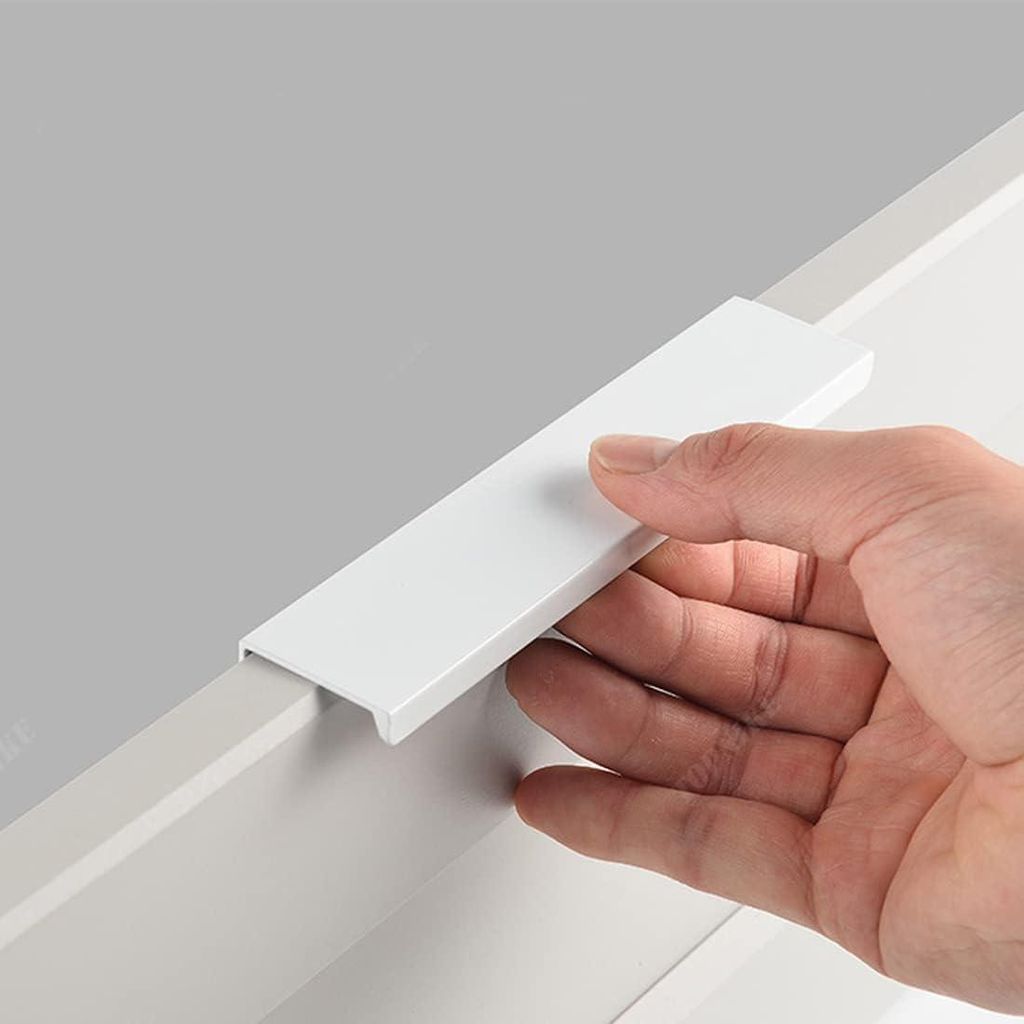 Verborgen Kastgriffe - Küchengriffe, Türgriffe, Schubladengriffe - 6 Stück - Reines Weiß