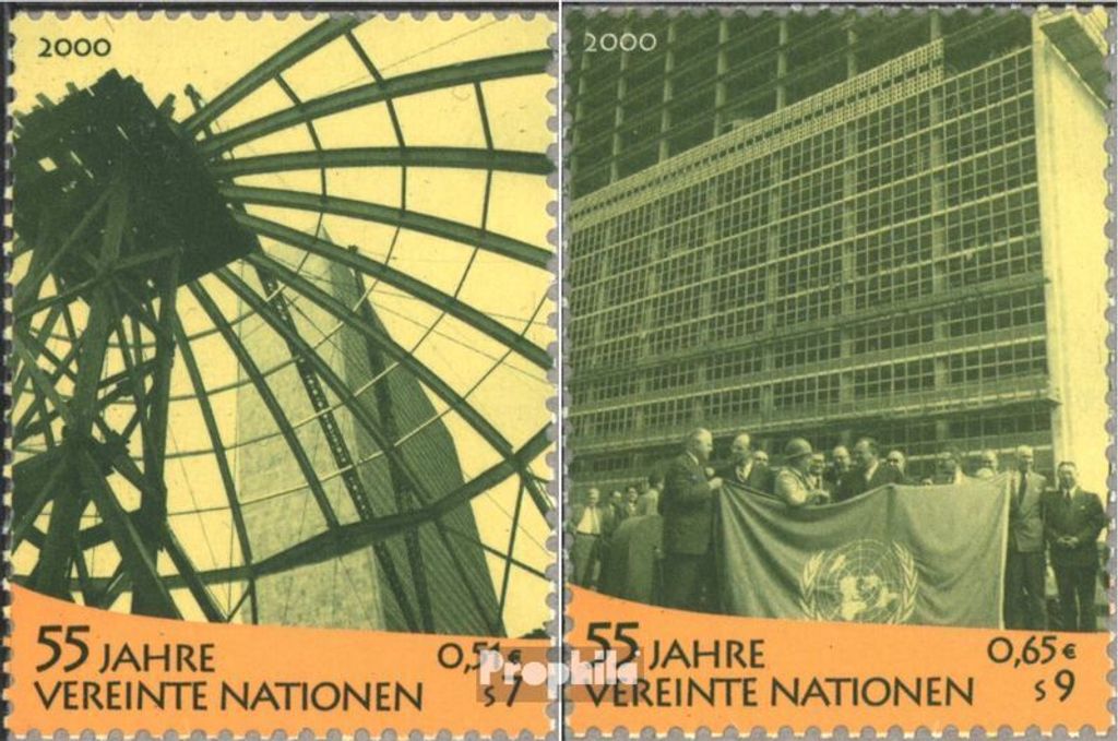 Briefmarken UNO - Wien 2000 Mi 309-310 (kompl.Ausg.) gestempelt Umweltkonferenz