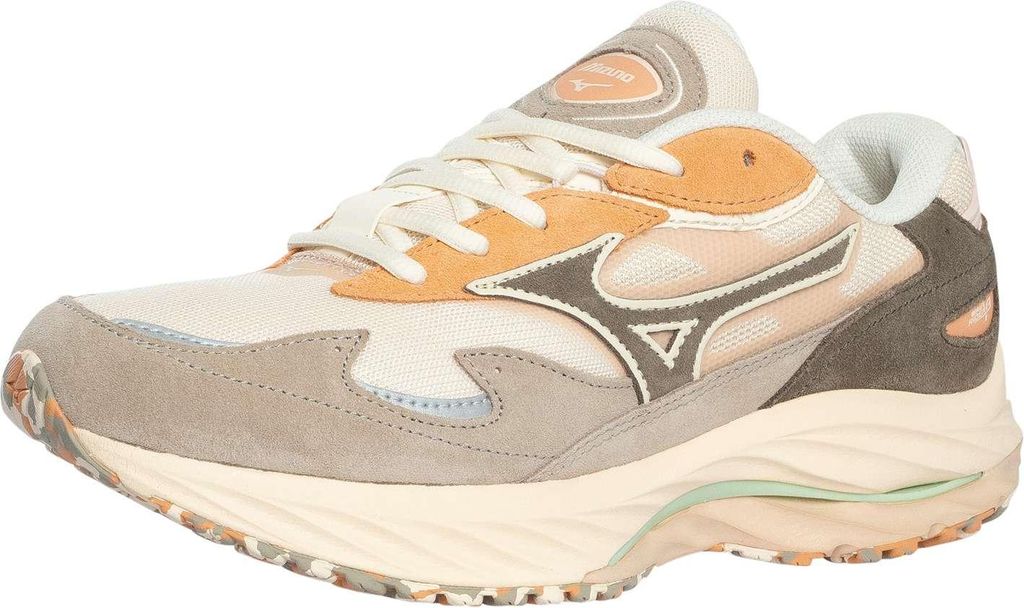 Mizuno Wave Rider Wildleder-Sneaker, Weiß 41 EU