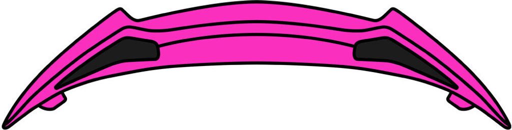 Heckluftauslassspoiler für den Airoh Twist 2.0 Matte Pink Helm