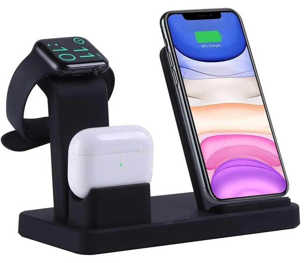 Chargeur sans fil magnétique rapide 3 en 1 pour Apple Watch et iPhone