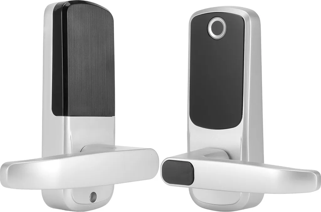 Serrure de porte intelligente Bluetooth connectée à code noir mat X7 - 4