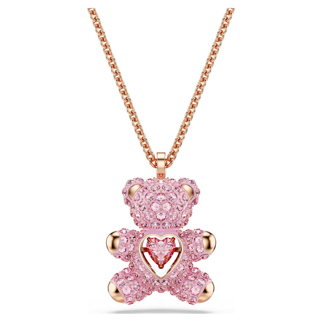 Swarovski Kette mit Anhänger Damen Teddy Rosa Roségold Produktbild 