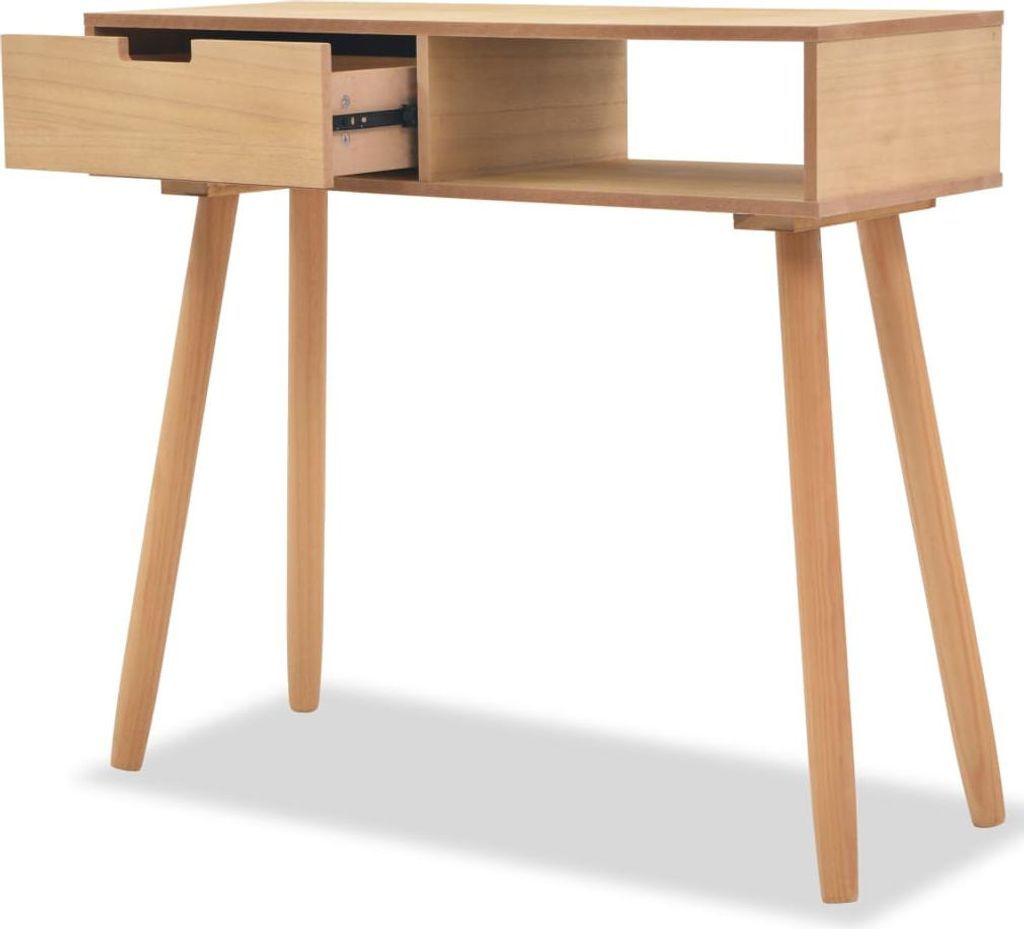 vidaXL Konsolentisch Kiefernholz Massiv 80 x 30 x 72 cm Braun