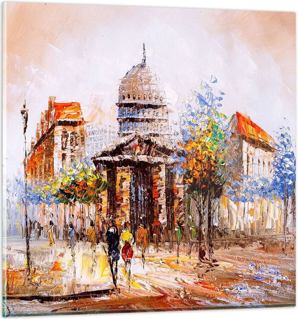 Bilder auf glas - Farbe Architektur Eiffle Turm - 30x30cm - Glasbilder - Wandbilder - Kunstdruck - zum Aufhängen bereit - Wanddekoration aus Glas ...