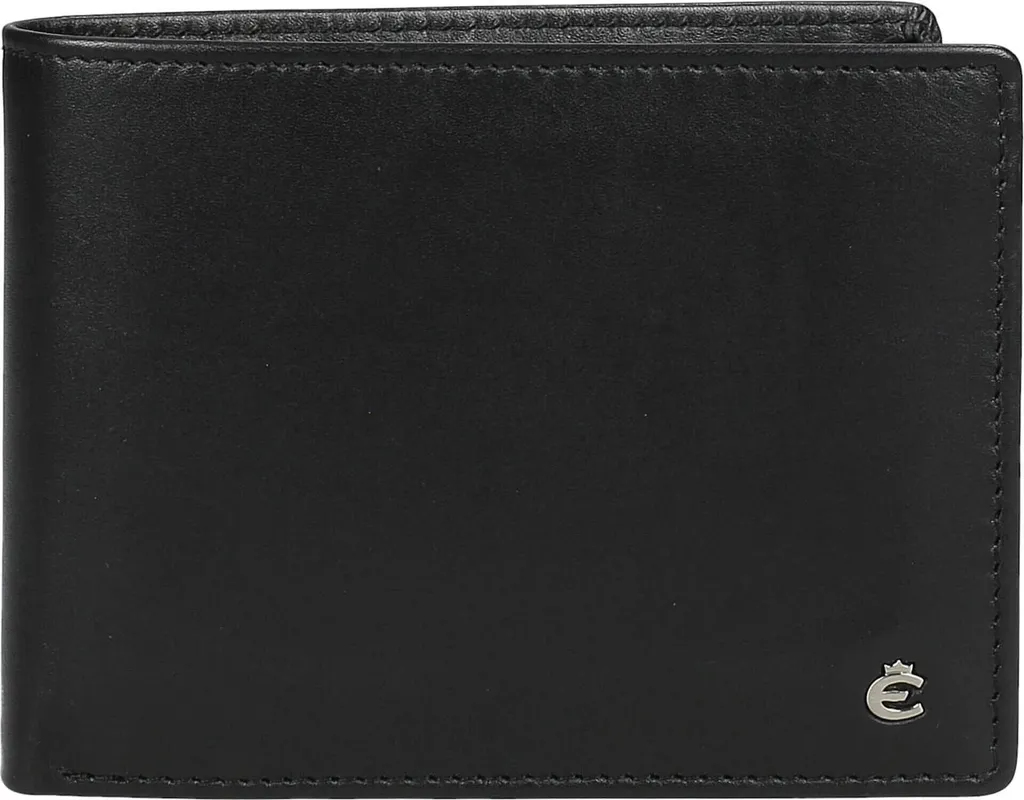 Esquire Harry Portefeuille RFID avec Rabat - Cuir Véritable Noir Quer - 6