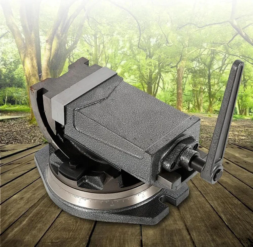 Étau pour perceuse à colonne inclinable 125mm avec base rotative 360° - 2