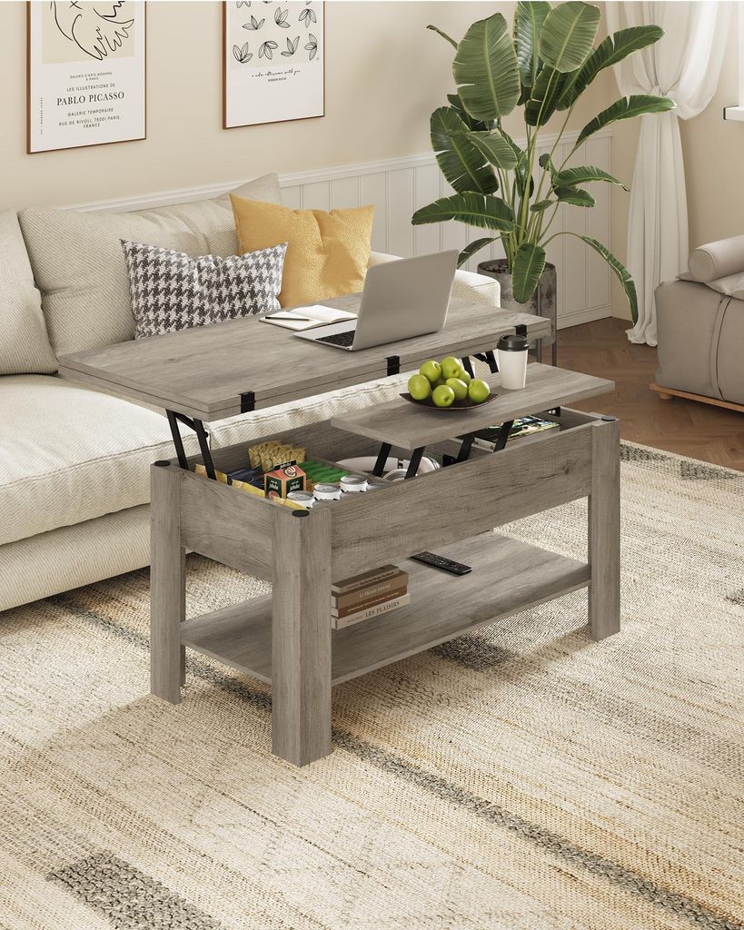 Table basse KIMENICH réglable en hauteur, table basse Image du produit 