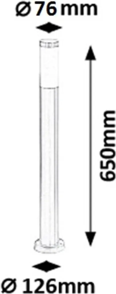 Borne Extérieure Anti-Corrosion Inox E27 650mm - Luminaire Jardin Fiable