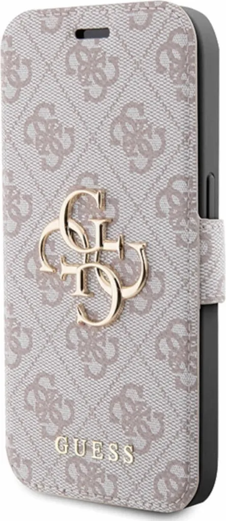 Cover Originale Guess per iPhone 15 Pro 6.1 Rosa con Logo Metallo