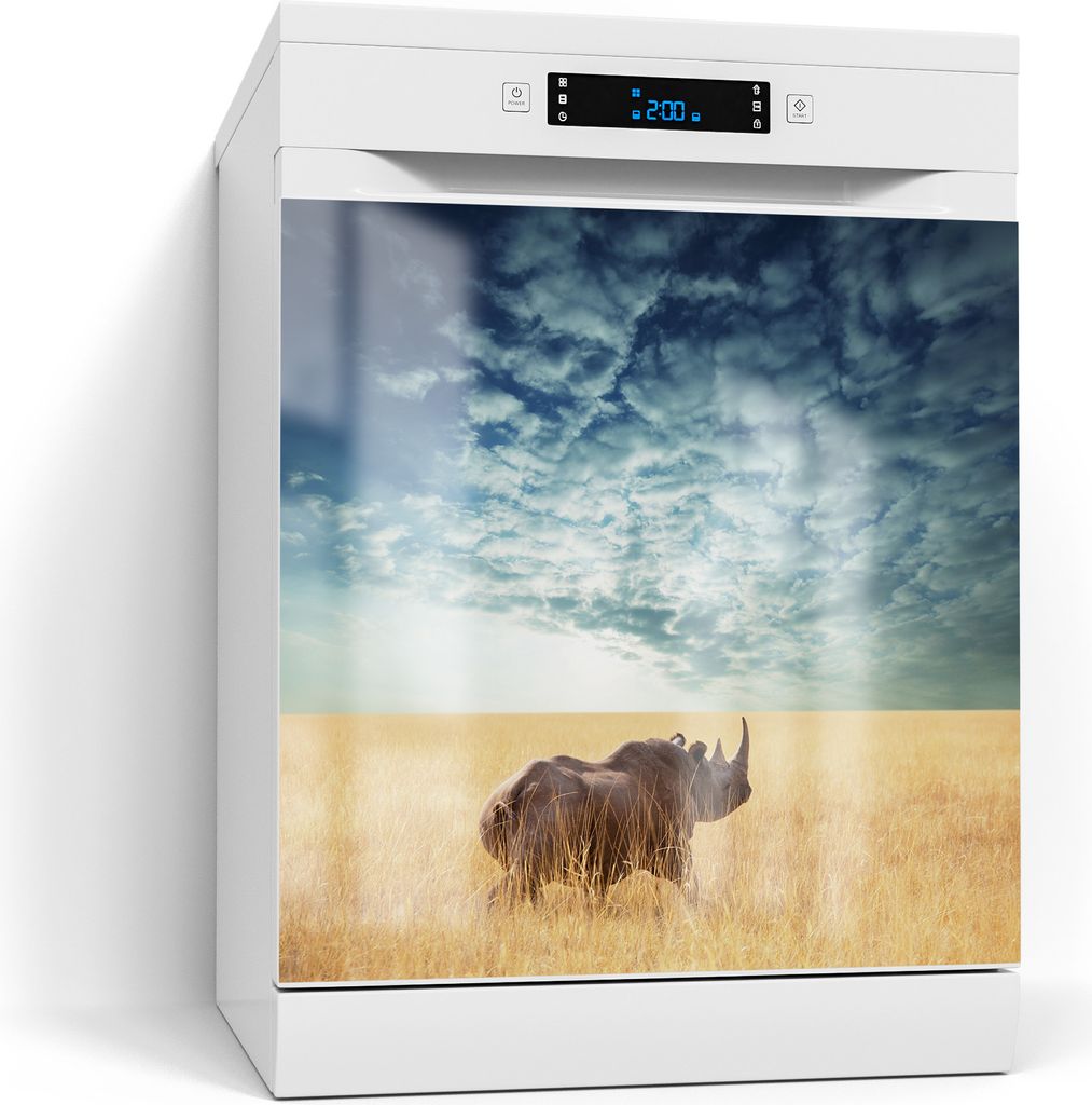 DEQORI Magnetmatte Spülmaschine Standard 60x60 cm 'Goldene Wildnis' Magnetfolie Deko-Folie