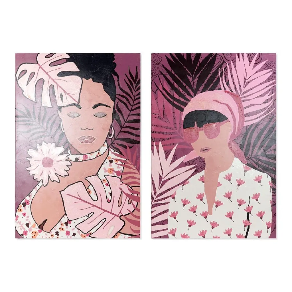 Tableau Déco Coloniale Africaine 80 x 120 cm DKD Home Decor en Duo Chic
