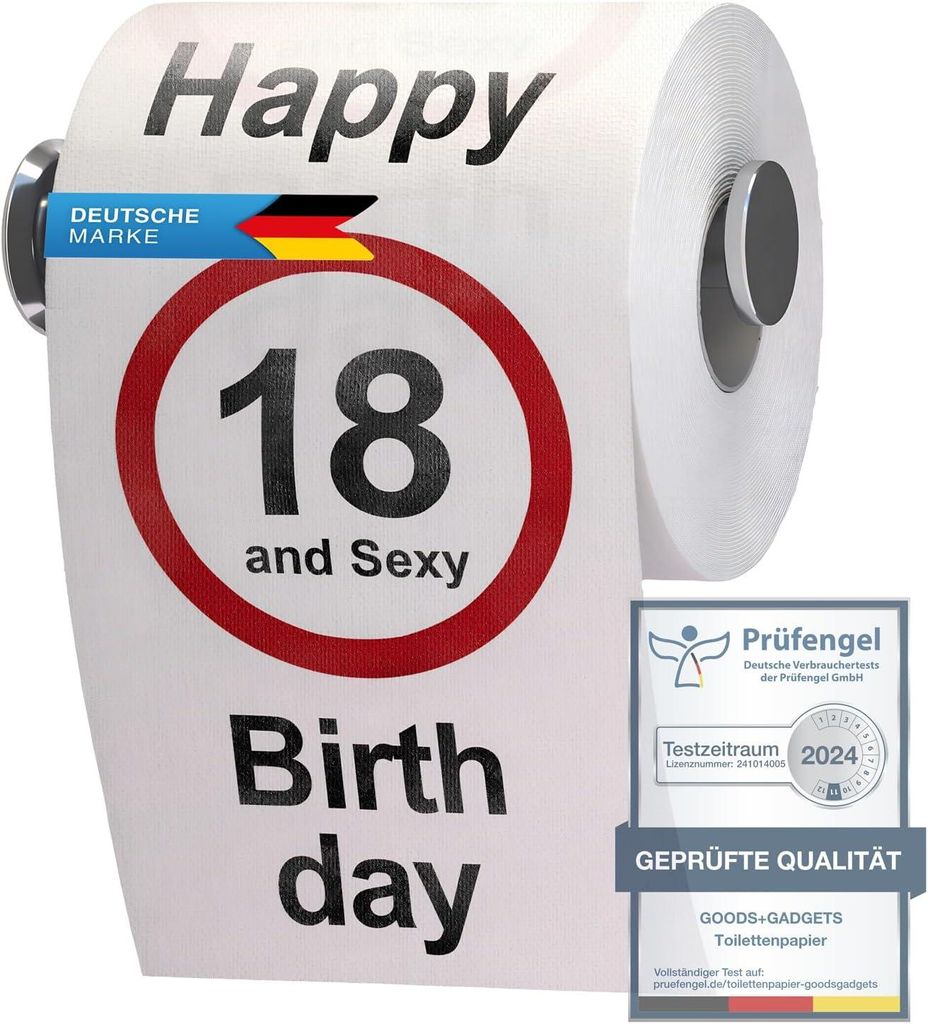 Carta igienica divertente 18° compleanno Immagine del prodotto 