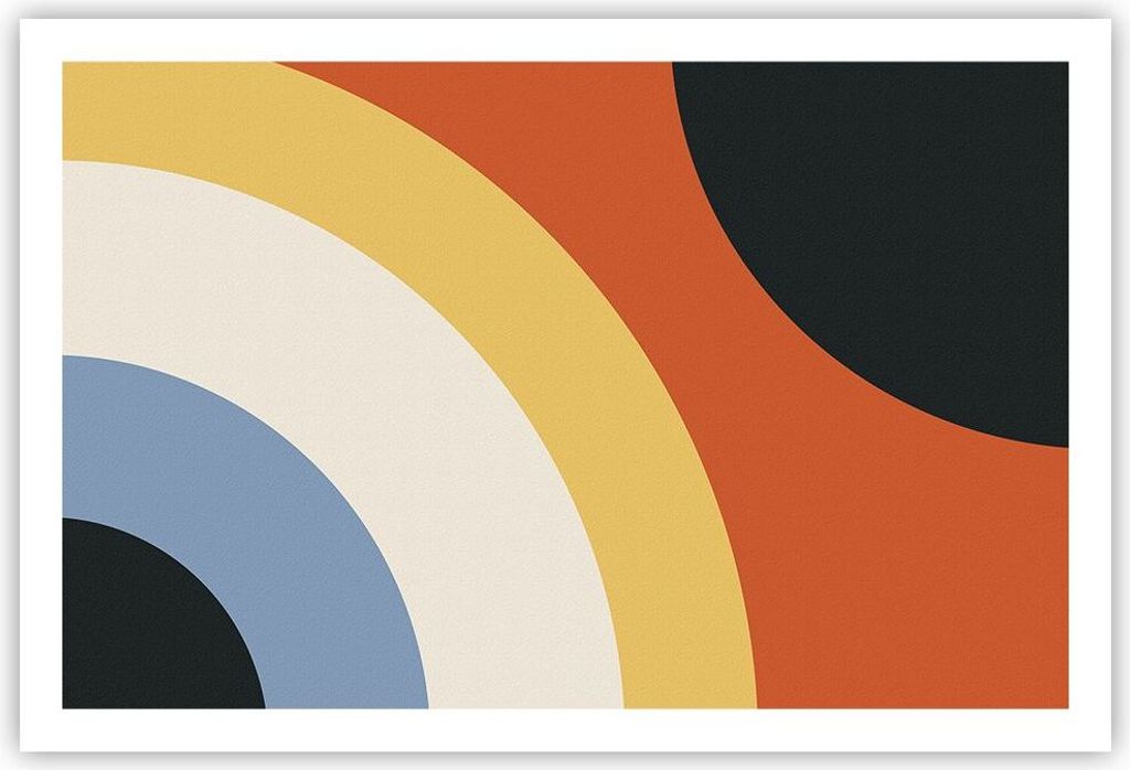 Poster - Poster ohne Rahmen - Abstraktion die Farben Radius - 91,5x61 cm - Wand Bild - Wanddeko - Wandbilder - Kunstposter - Wandposter - Bilder - ...