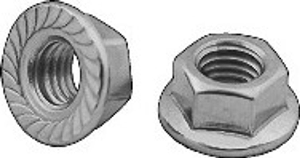 100 Stück Flanschmutter Sechskant m. Sperrverzahnung M10 93306-10
