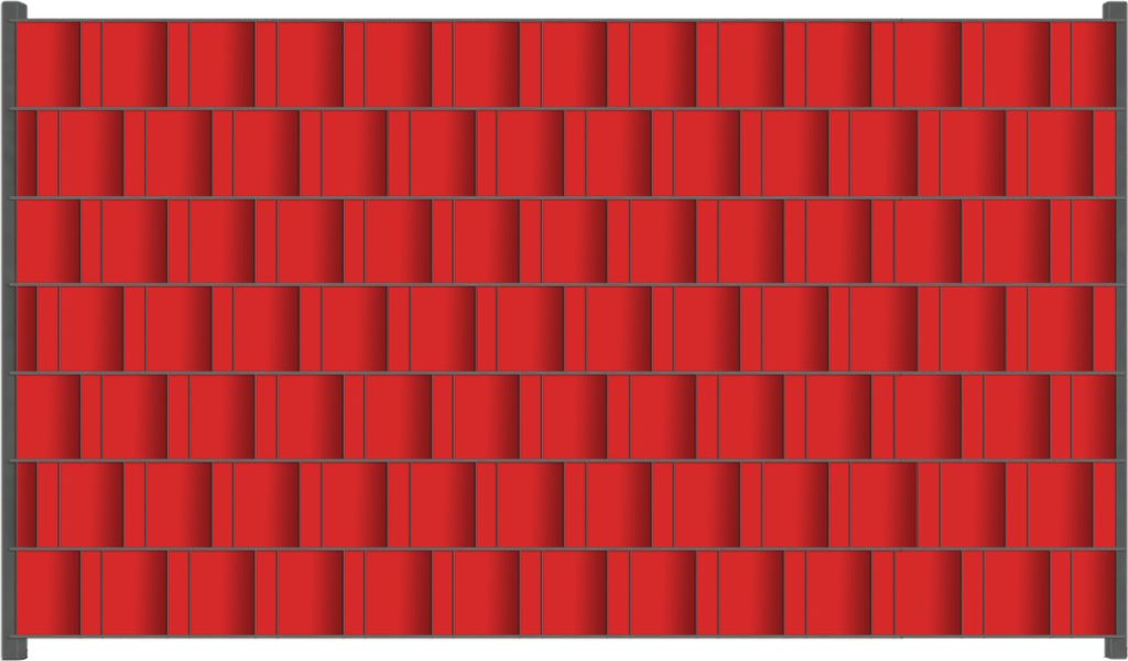 Wallario Zaunsichtschutz mit Motiv Rot für Ein- und Doppelstabmatten Zäune in der Größe 250 x 140 cm