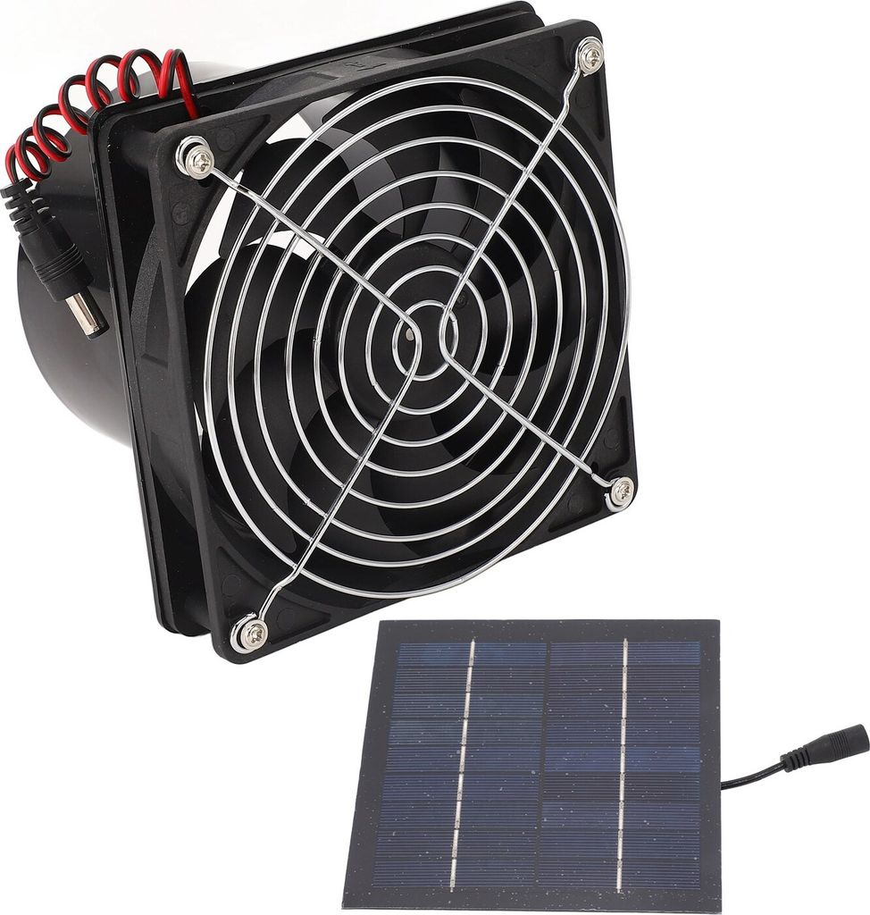 Solar Abluftventilator Effiziente Wärmeableitung Belüftung 50W Solar Panel Fan Kit 5?12V