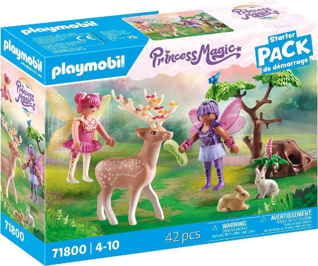 PLAYMOBIL Princess Magic Starter Pack Feen mit sen Waldtieren 71800