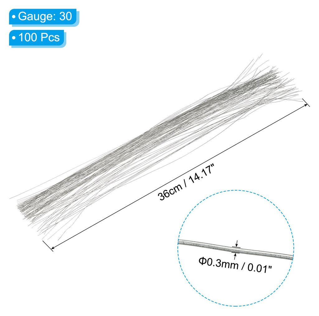 Blumenstiel Draht 36cm, 30 Spurweite 14" Blumendraht 100 Stk Papier Gewickelt Eisen Kunstblume Stiel Zubeh?r fš¹r Heimwerker Blumenstrau? Stiel u...