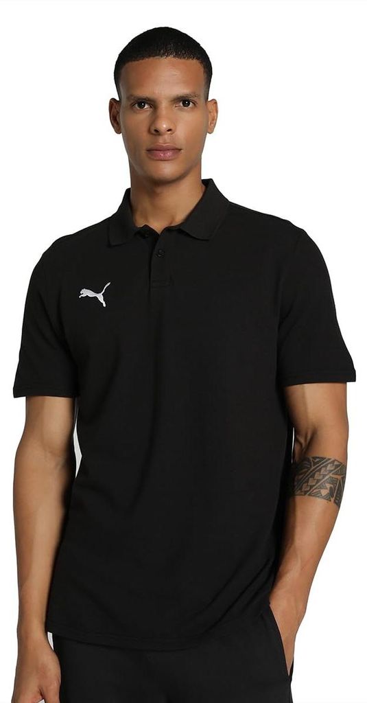 Puma Herren Teamgoal Casuals Polo, Puma Black-Puma White, Produktbild 