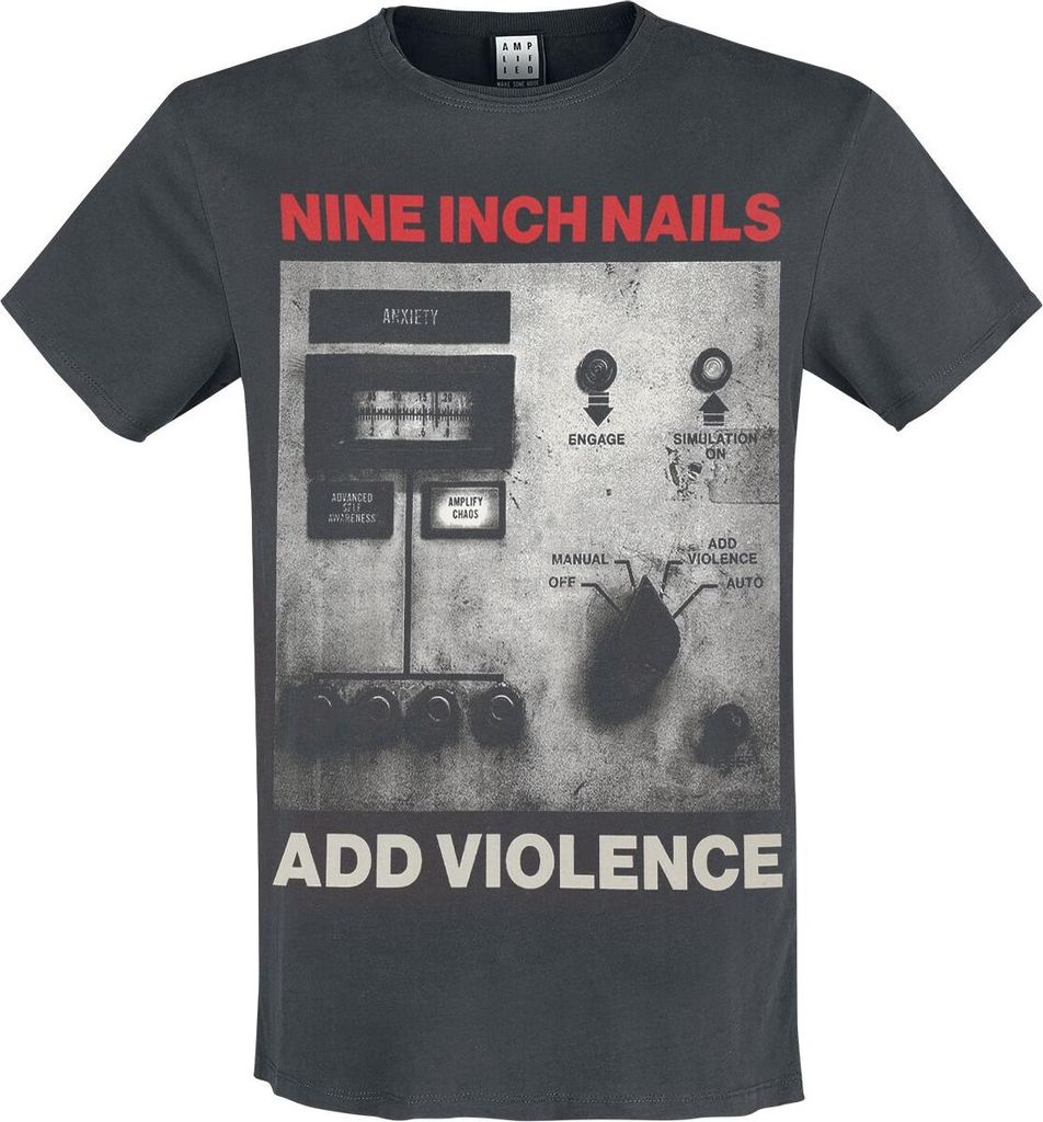Nine Inch Nails T-Shirt Herren Amplified Collection - Add Violence charcoal M