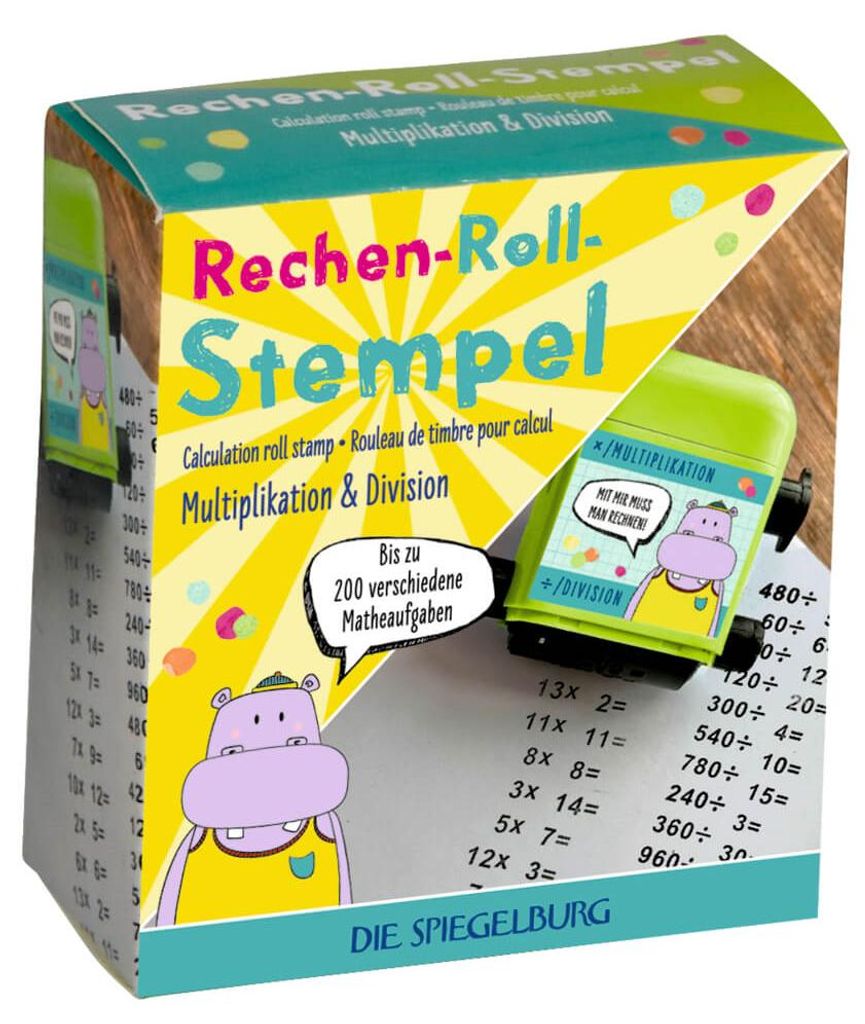 Rechen-Roll-Stempel - Division & Multiplikation Bunte Produktbild 