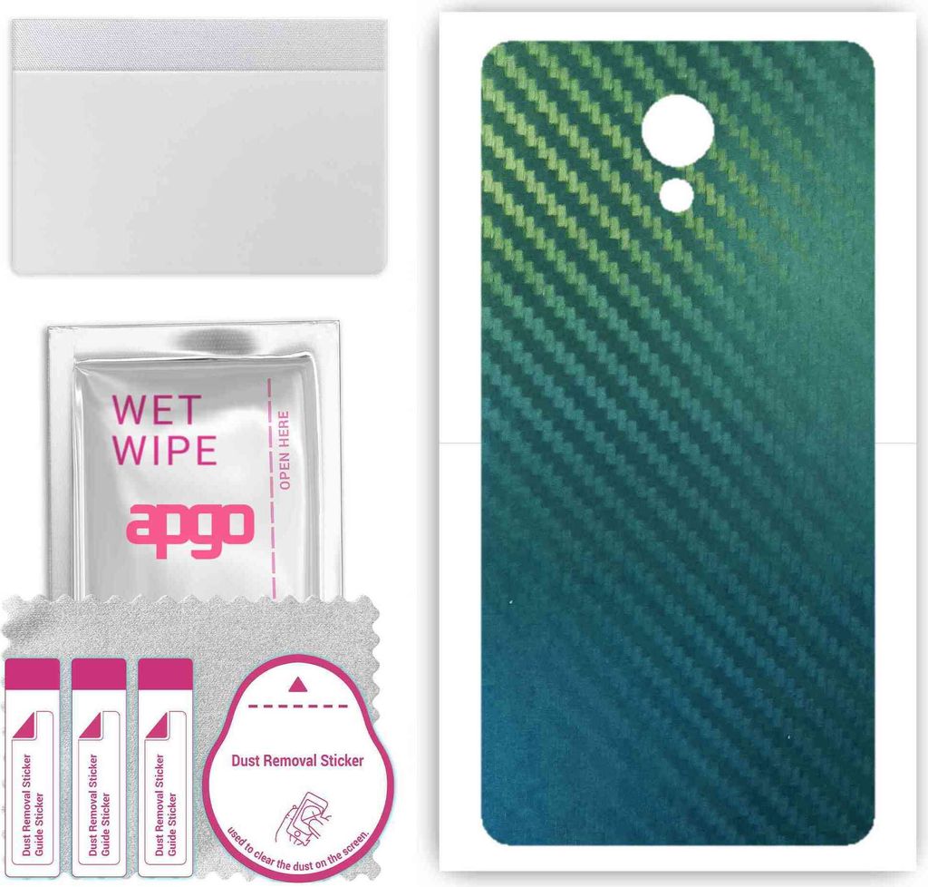 apgo Rückseite Schutzfolie, Skin, kompatibel mit Lenovo P2, Hinten Displayschutzfolie aus Vinylfolie, kratzfest, einfache Montage - Kohlenstoff-Ch...