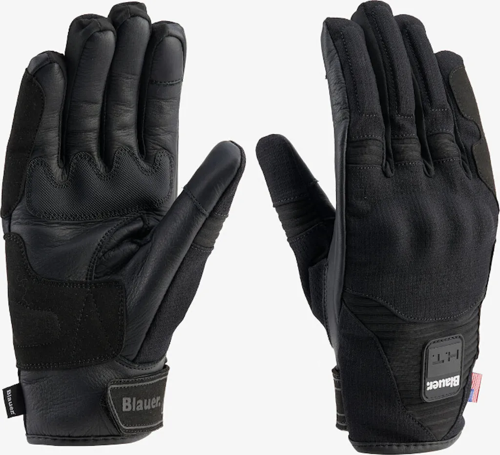 Gants de protection moto Blauer Splash noirs - Gants d'été confort L