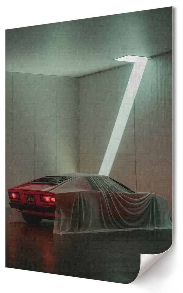 überdachter Wagen- Kunstdruck A4 - Industriell, Modern- Wandbild für Wohnzimmer Schlafzimmer & Flur, Modernes Poster Wanddeko, Ungerahmt
