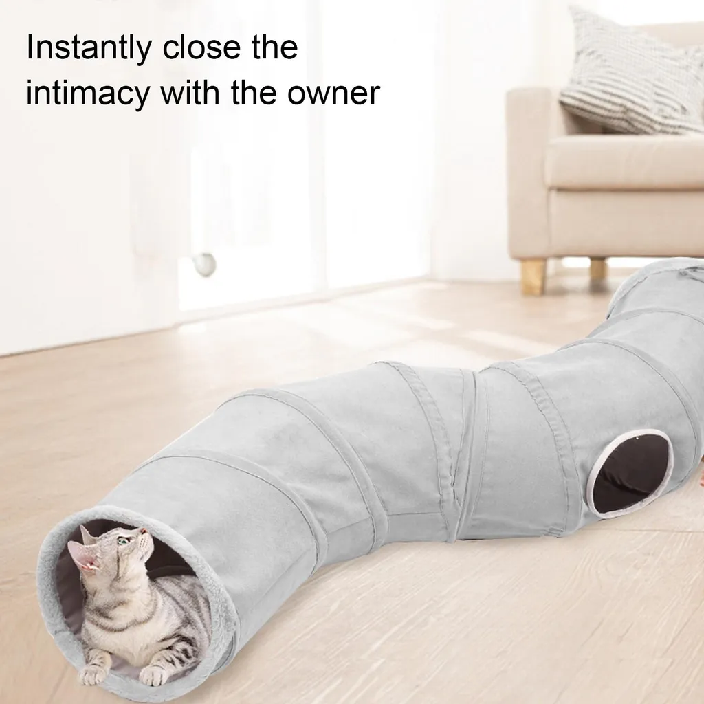 Jouet Tunnel Interactif pour Chat avec Balle et Structure Renforcée - 5